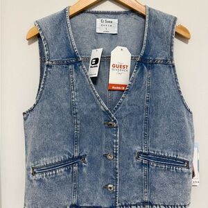 Ci Sono Denim Vest in Blue